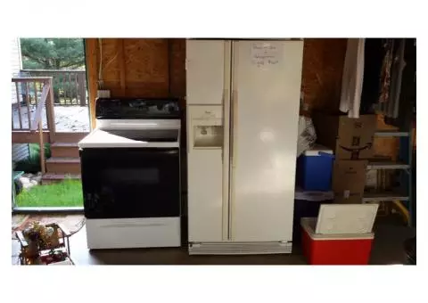 whirlpool refrigerator and electric range